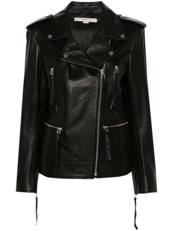 leather biker jacket
