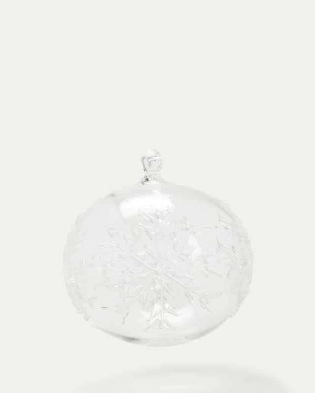 Crystal Snowflake Christmas Ball Ornament