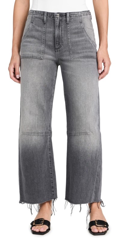 LE JEAN Utility Soft Barrel Trousers Moonstone