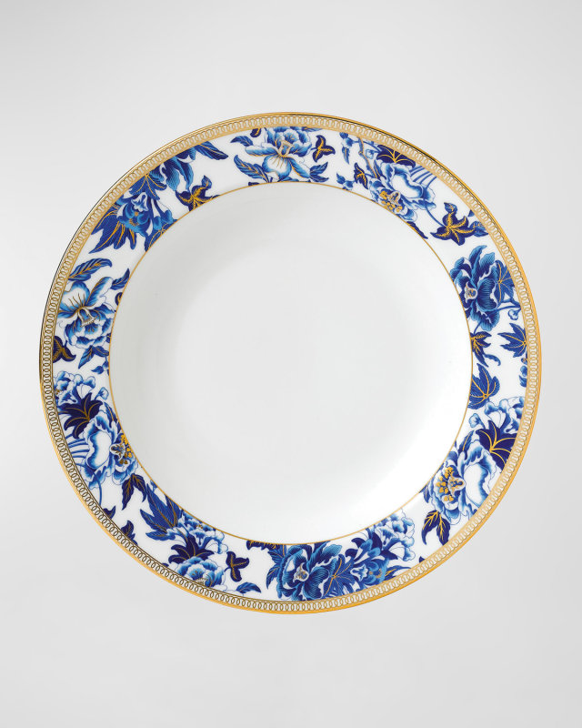 Hibiscus Rim Soup Plate 9"