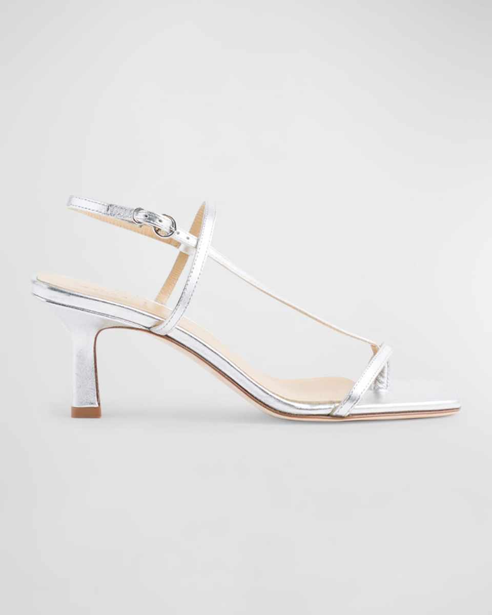Elise Metallic Thong Slingback Sandals