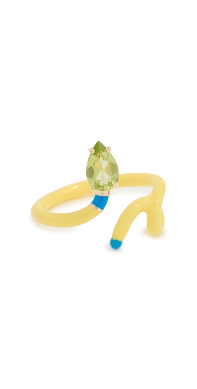 Bea Bongiasca Head to Toe Ring Peridot/Yellow/Turquoise