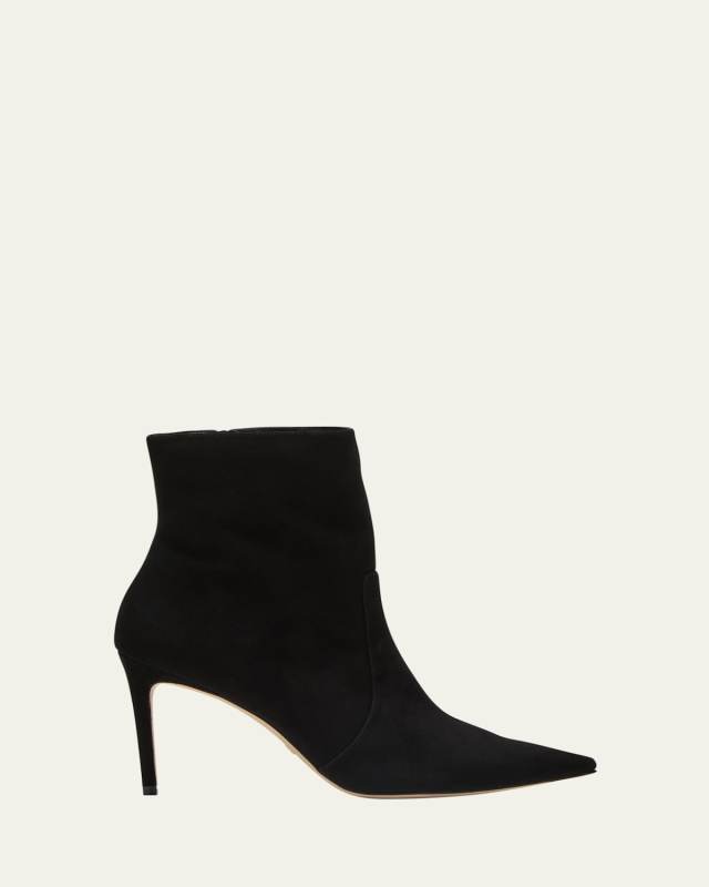 Stuart Suede Stiletto Ankle Booties