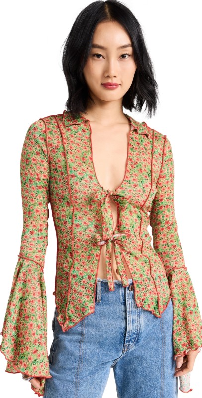 SIEDRES Zee Tie Front Top Multi