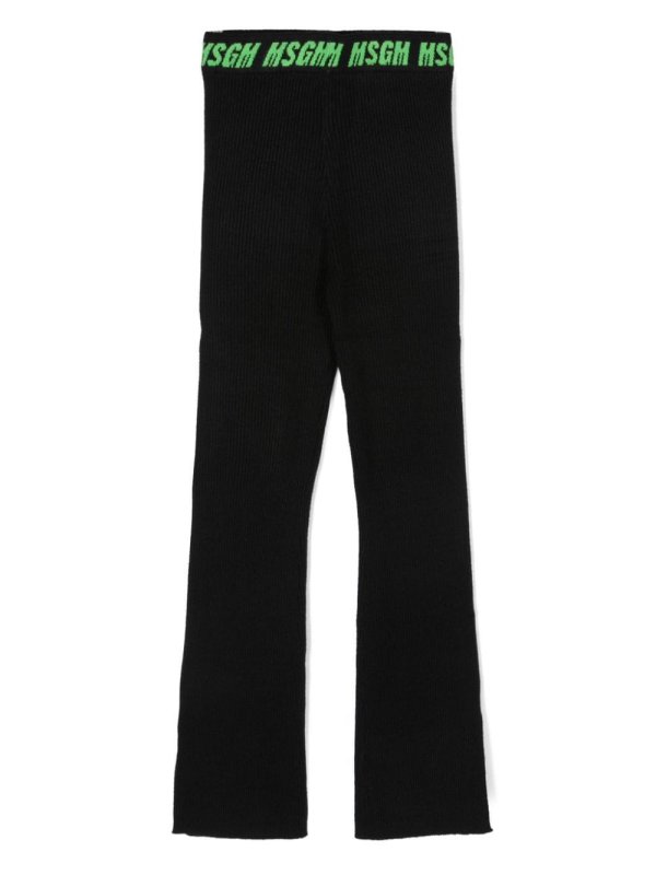 logo-print ribbed trouse