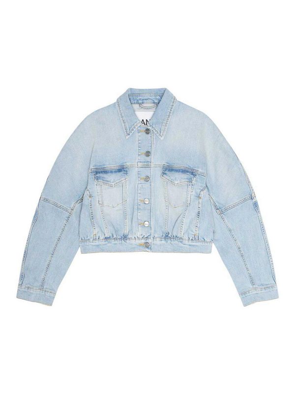 Ganni Veste Casual - Bleu