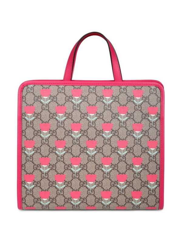 flower print jacquard logo bag
