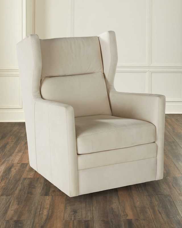 Arbor Leather Wingback Swivel Chair