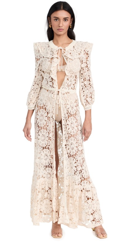 PatBO Crochet Robe Wheat