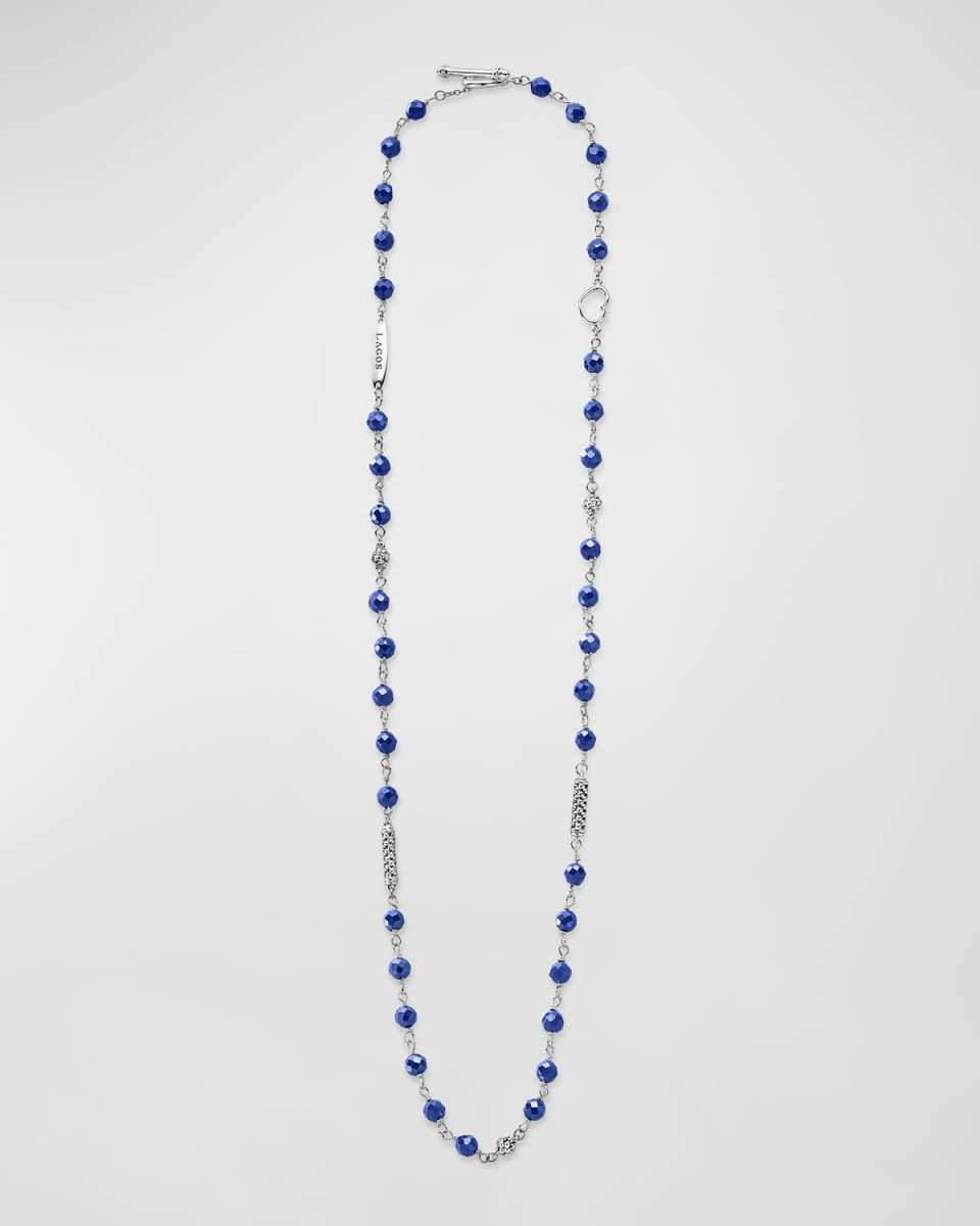 Caviar Icon 5-Station Necklace in Sterling Silver