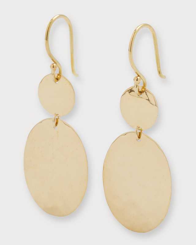 Crinkle Hammered Crazy 8 Earrings in 18K Gold
