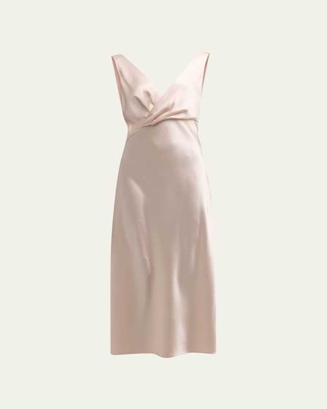 Crepe Back Satin Cocktail Dress