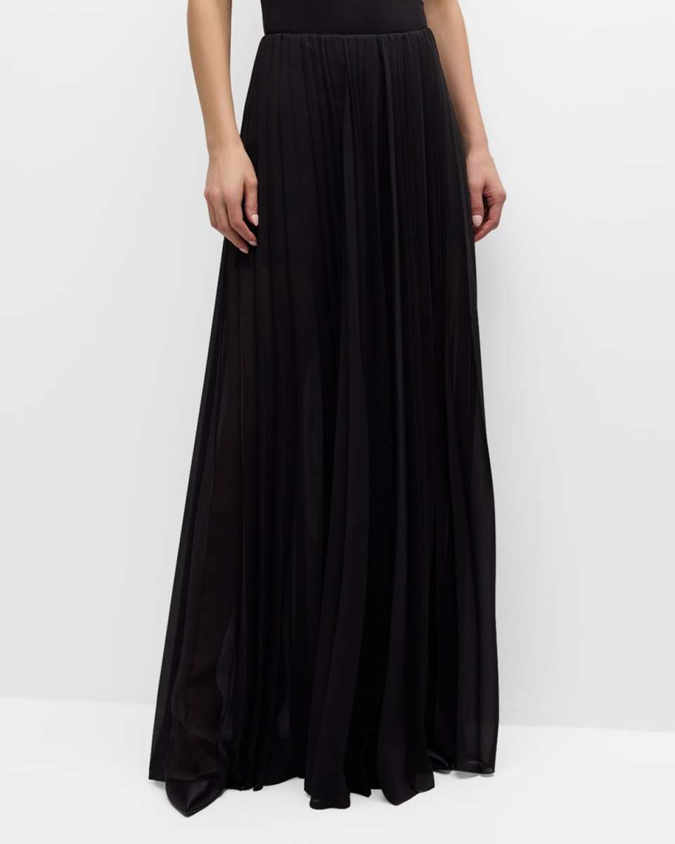 Mallorie Pleated Chiffon Pants