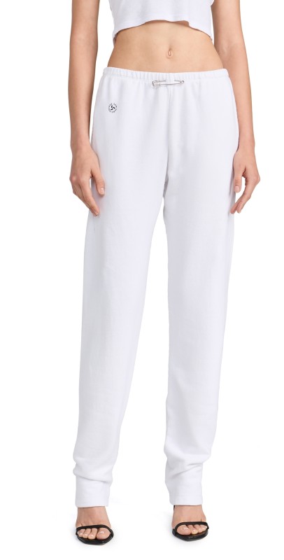 Sami Miro Vintage Safety Pin Sweatpants White