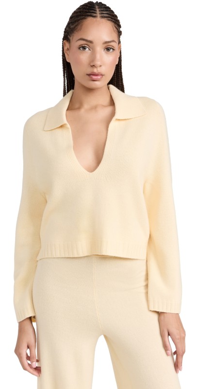 Leset Zoe Crop V Neck Poloemon