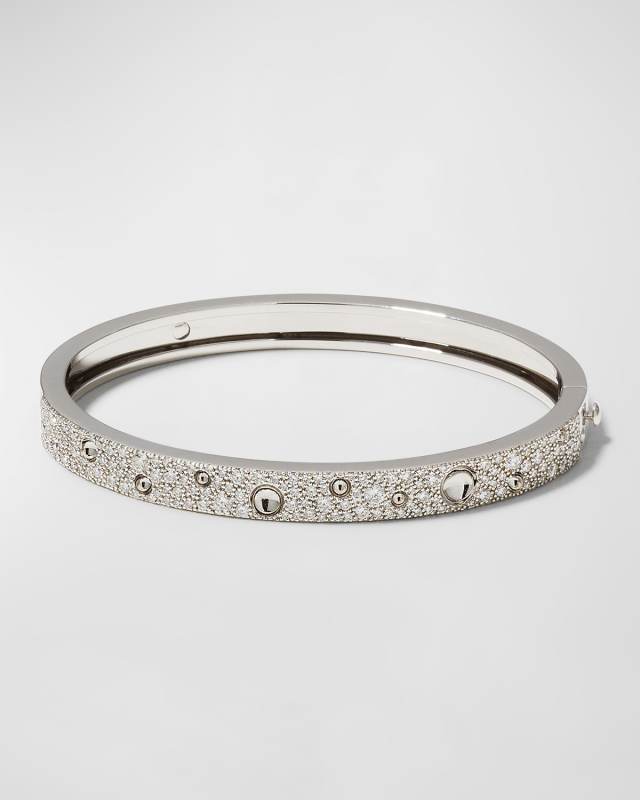 Pois Moi Luna 18k Rose Gold Diamond Bangle Bracelet