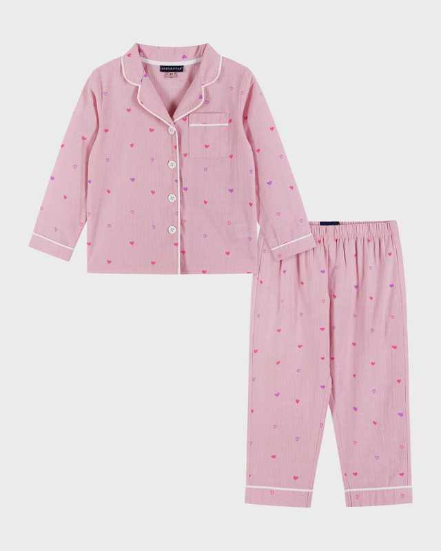 Boy's Sailboat-Print PJ Set, Size 2T-6X