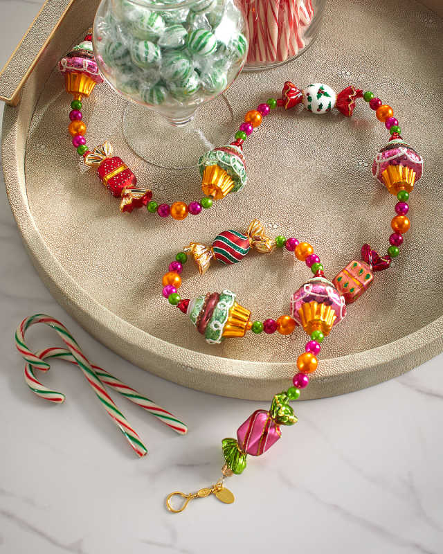 54" Glass Candy Cupcake Garland