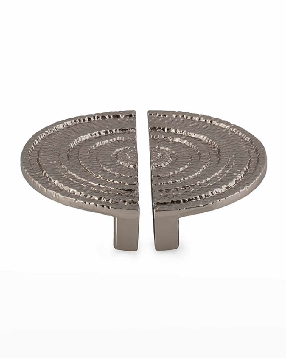 Gotham Half-Round Pull 2-Piece Set, Nickel-plate