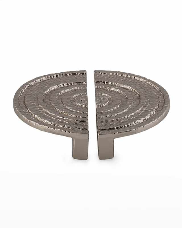 Gotham Half-Round Pull 2-Piece Set, Nickel-plate