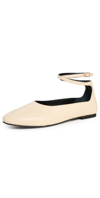 MANU Atelier Manu Double Ballerina Flats Vanilla