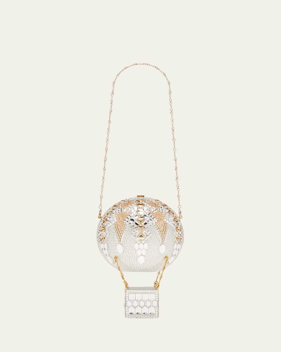 Hot Air Balloon Crystal Minaudiere Bag