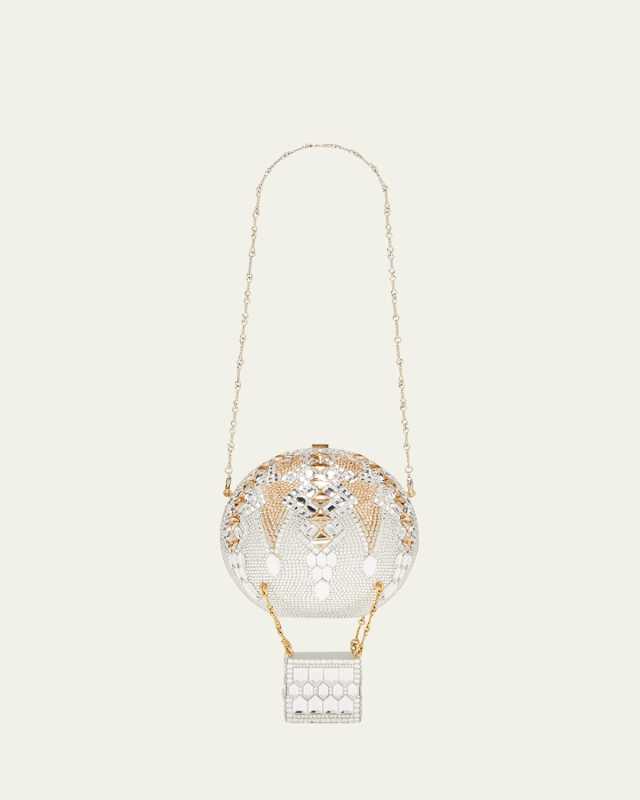 Hot Air Balloon Crystal Minaudiere Bag