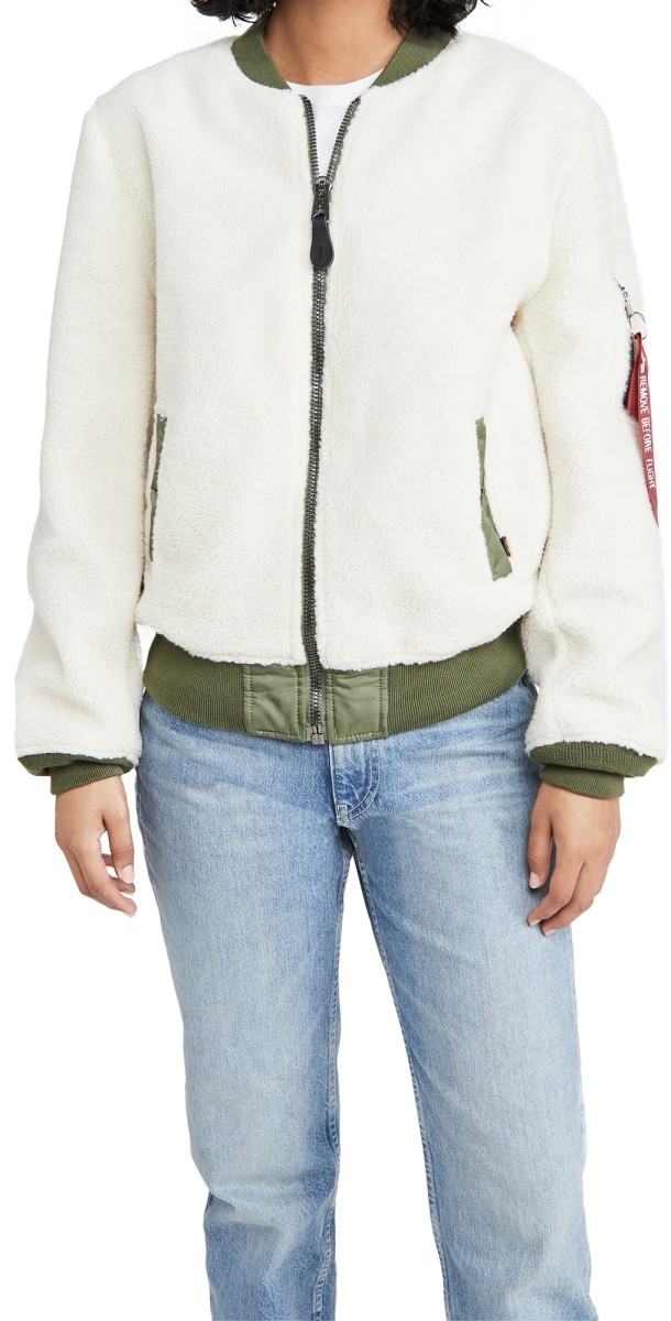 Alpha Industries L-2B Sherpa Flight Jacket Light Cream