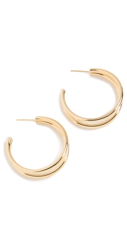 Jennifer Zeuner Jewelry Calista 1.5 Earrings Yellow Vermeil