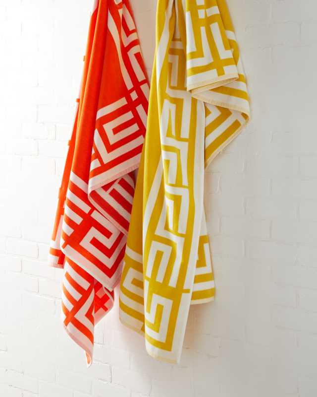 Greek Key Frame Beach Towel