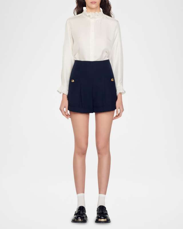 Siena Wool-Blend Shorts