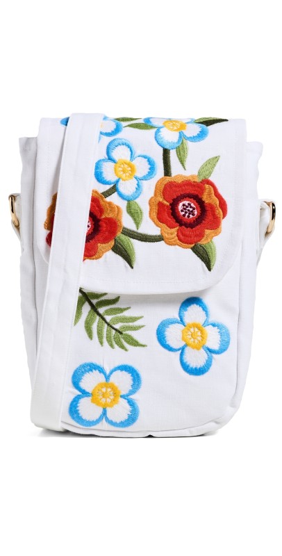 Fanm Mon Crossbody Linen Purse Whit