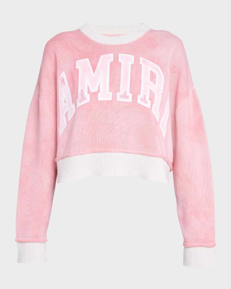 Vintage Logo Cashmere Crewneck Crop Sweater