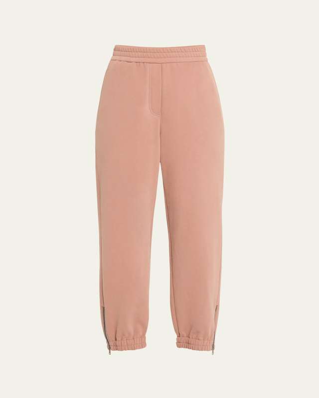 Cotton Felpa Joggers with Zipper Cuffs