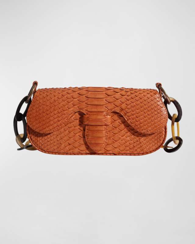 Alicia Mini Python Shoulder Bag