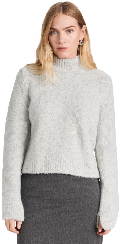 Proenza Schouler White Label Brigitt Sweater Light Grey Melange