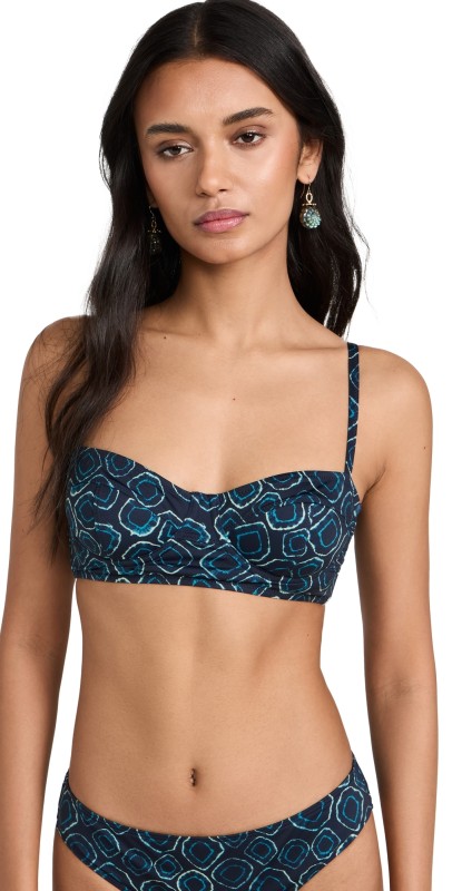 Ulla Johnson Zahara Bikini Top Aquamarine