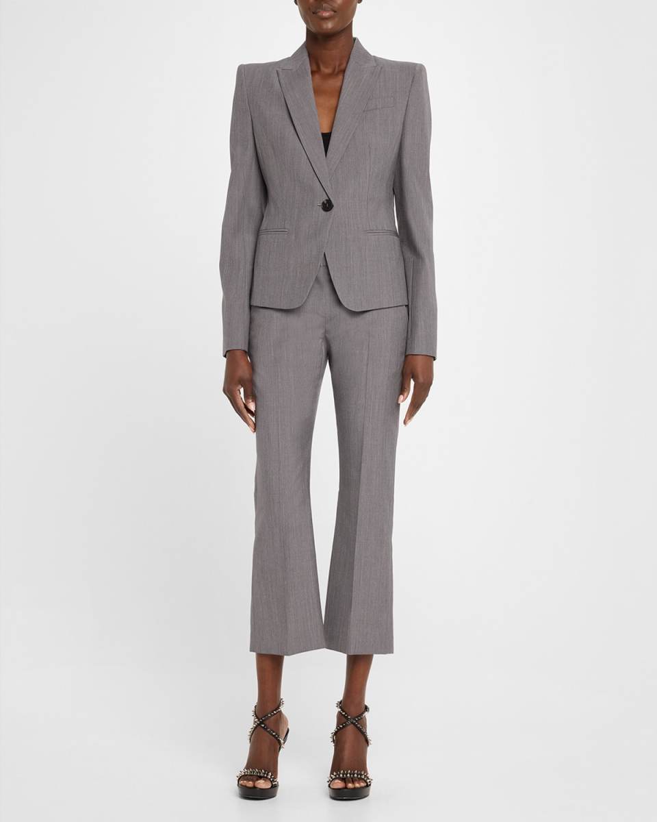 Single-Breasted Wool-Mohair Blazer Jacket