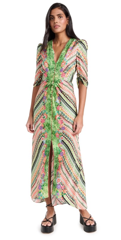 SALONI Mitsu B Dress Bloom Border Plmt