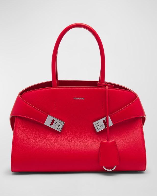 Hug Small Leather Top-Handle Bag