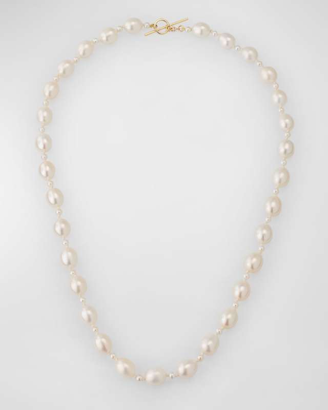 Large Oval Pearl Strand Necklace
