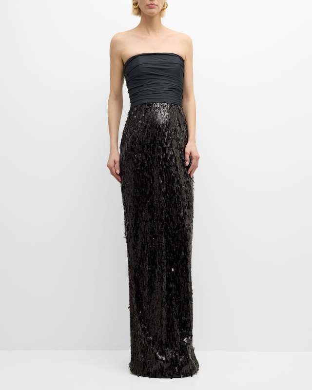 Strapless Sequin Gown