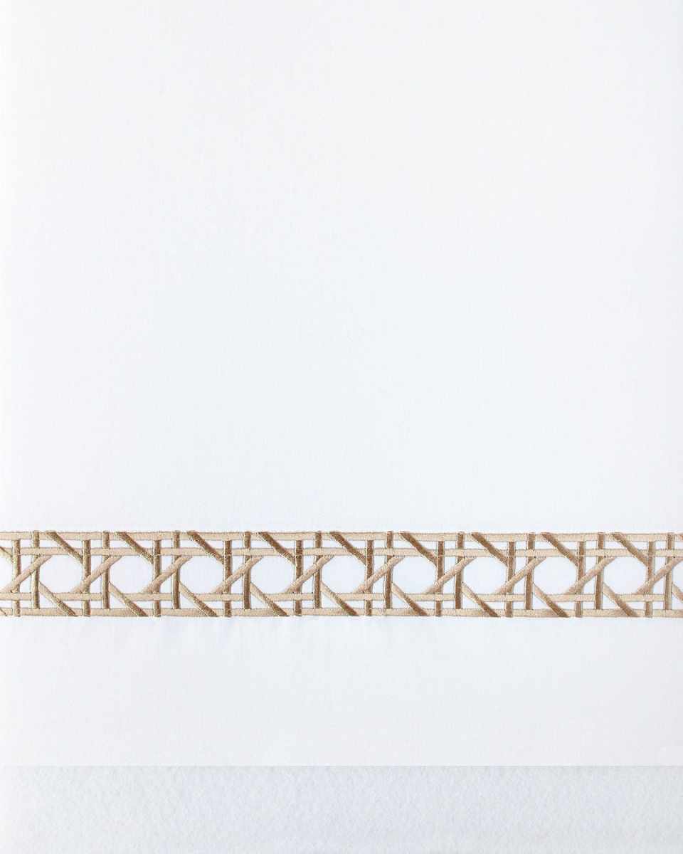 4-Piece Full Cane-Embroidered Sheet Set