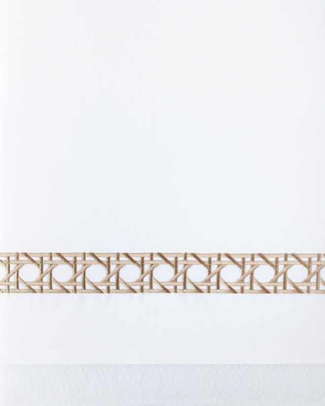 4-Piece Full Cane-Embroidered Sheet Set