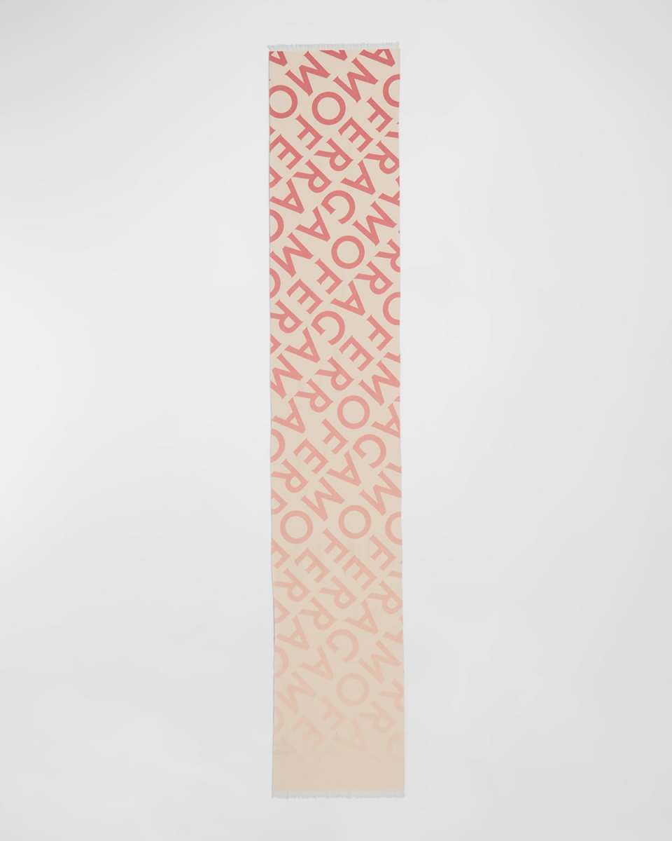 Wool-Cashmere Logo Scarf