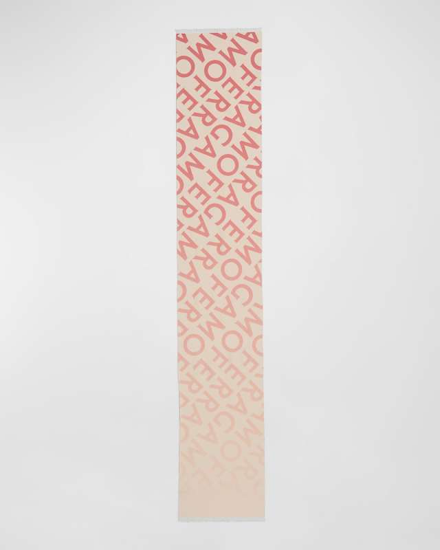 Wool-Cashmere Logo Scarf