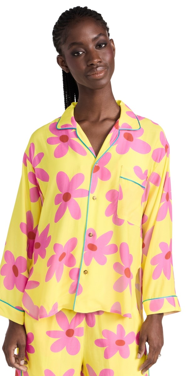 Mira Mikati Pyjama Style Shirt Yellow/Multi