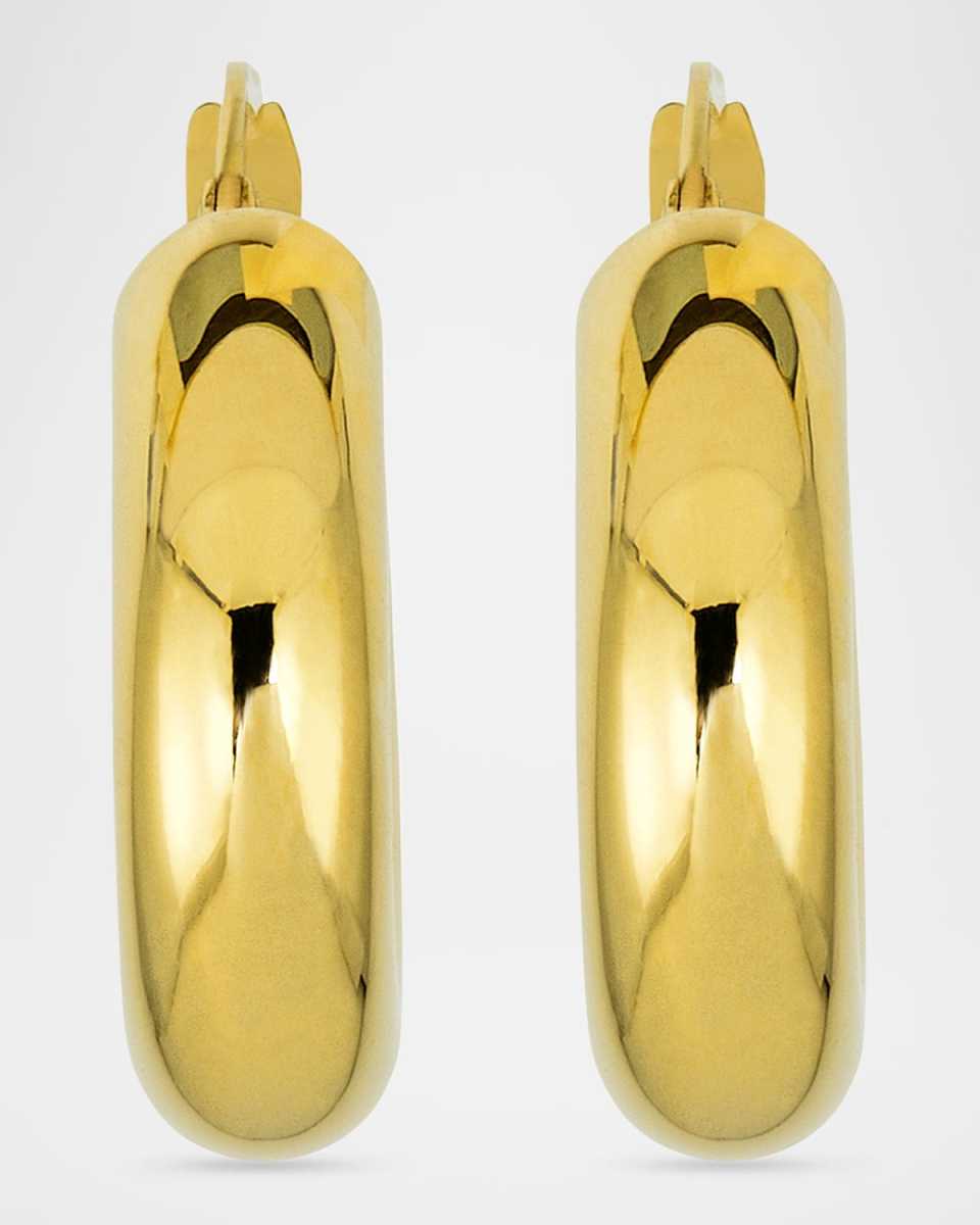10K Yellow Gold Doughnut Huggie Earrings