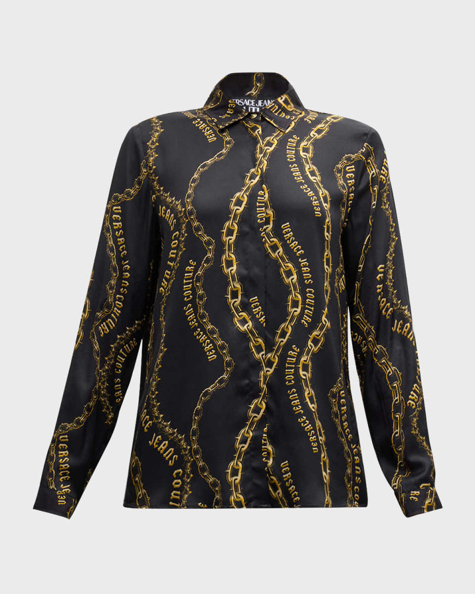 Long-Sleeve Chain Logo Shirt