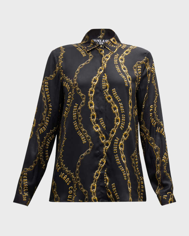 Long-Sleeve Chain Logo Shirt